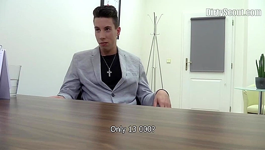 Flamboyant stud takes it hard on desk — dirty scout initiation gone wild – 18+