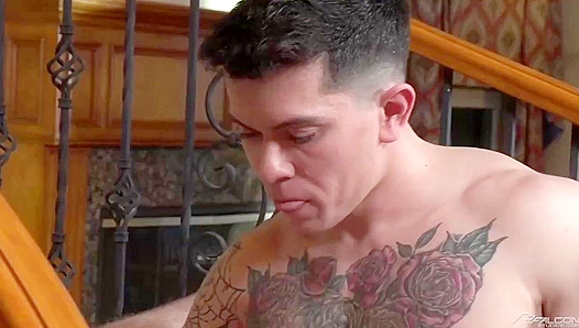 Nick Fitt Takes It Hard On Stairs From Hung Stud Clark Davis – SizeQueen Action