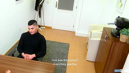 Tattooed Twink Bends Over for a Filthy Office Desking – Raw Gay Action