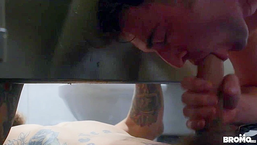 Bareback Passion: Bo Sinn Michael Boston Ignite Steamy Restroom Encounter – 18+