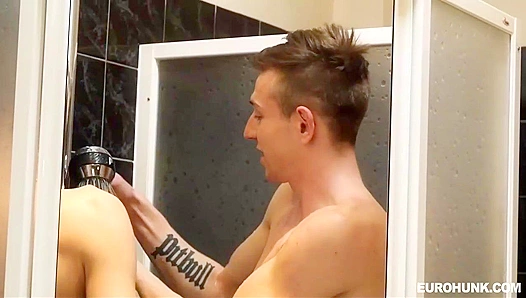Tyler Fox Matt Rush: Hot Shower Blowjob Leads to Wild Bedroom Anal – Euro Hunk Action