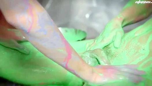 Connor Levi Jesse Magowan Go Hard Painting Each Other With Cum – Gay XXX