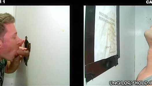 Nick Toretto Brett Daniels Go Wild at the Glory Hole – Hot Gay Oral Action 18+