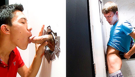 Naive Straight Guys First Glory Hole Blowbang — Sean Evans Alex Andrews 18+