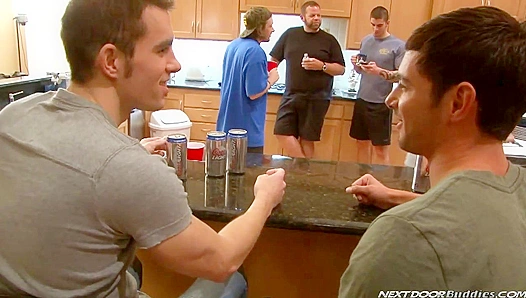 Patrick Rouge Stuns in Steamy Nextdoor Oral Foursome Fun – GayPornDeluxe