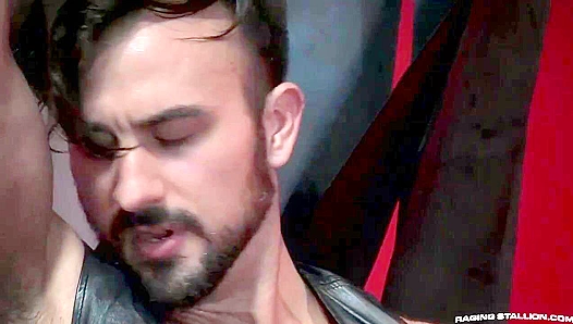 Ricky Larkin Mason Lear Go Raw — Leather Men Fuck Hard Raging Stallion