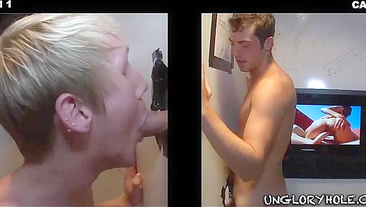 Zac Blake Devours Hayden Chandler Through a Hot Glory Hole – Steamy BJ Action