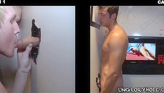 Zac Blake Devours Hayden Chandler Through a Hot Glory Hole – Steamy BJ Action