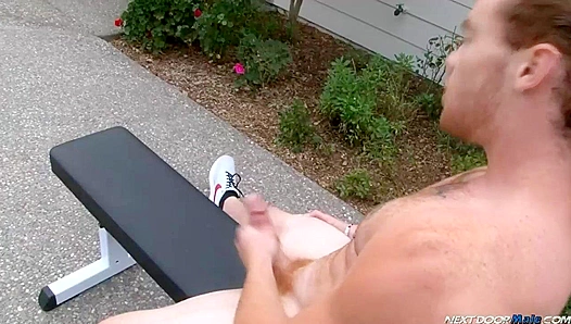 Fit Hunk James Jamesson Gets Wild with Ripped Neighbor Outdoors – Steamy Gay Fun