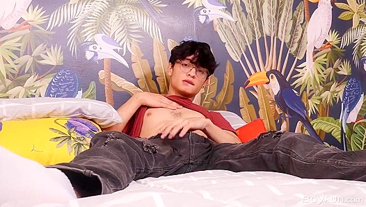 Luis Angel Jerks His Thick Rod for Steamy Gay Fun – BoyFun Action