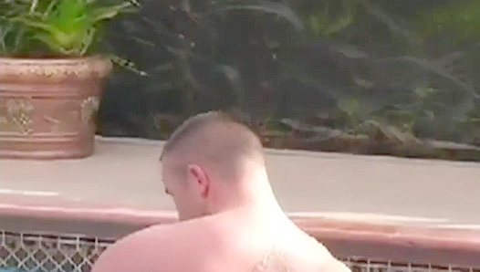 Anthonys Poolside Masturbation Tease Fuels Horny Circle Jerk – GayPornWave 18+