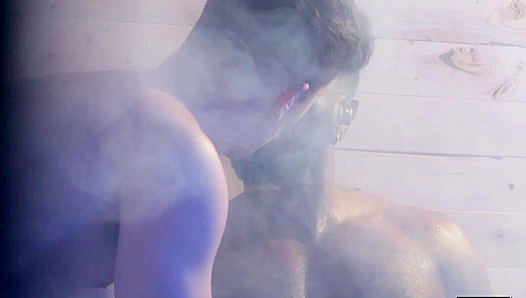 Steaming Hot Sauna Sex — Maverick Moon Braxton Cruz Get Dirty – GayPornVault 18+