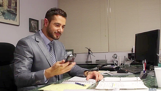Steamy Slick Anal Ride: Dean Monroe Topher DiMaggio Go Hard in the Office – 18+