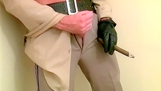 Uniformed Hunk Jose Cabrera Jerks Off His Rock-Hard Cock – Bonus Fetish Scene