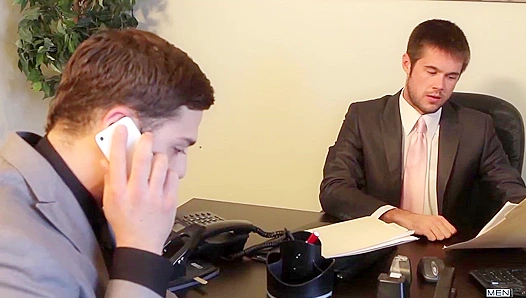 Tommy Defendi Mike De Marco Share Steamy Anal Encounter in the Gay Office – 18+