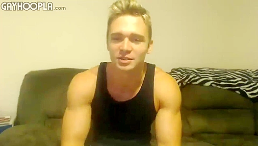 Jaden Storms Ripped Body Flexes as He Jerks Off Hard on Cam – Hot Solo Action