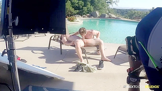 Markie More Takes It Hard Outdoors with Ivan James – NextDoorCasting