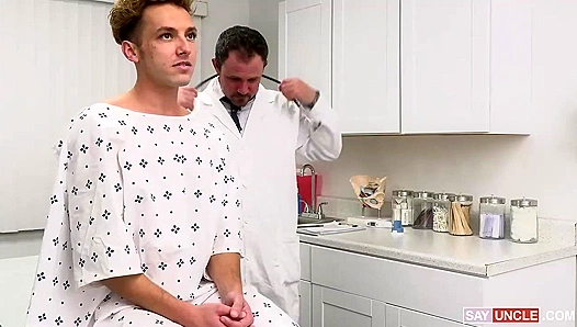 Cameron Takes Hard Ride from Daddy Doctor Jesse – Steamy Gay Exam Scene