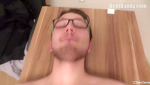 Geek in Glasses Takes Huge Cock—Butt Fully Claimed DebtDandy 18+
