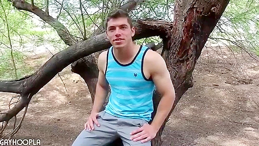 Joel Wentz Moans While Jerking Off Hard on the Toilet – Hot Solo Show