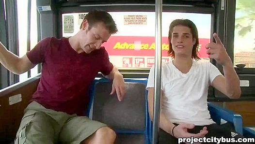 Tyler Bentley Takes Kevin Crows Thick Load on Public Bus — Steamy Encounter