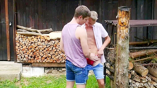 Karl Stevens Nico Vegas Go Wild—Raw Outdoor Anal Exchange