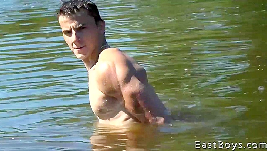 Oiled Up Ready: Ronnies Steamy RV handjob Action – EastBoys Hotness