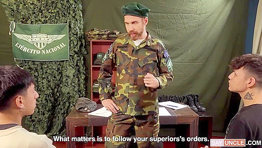 Rene Leonel: Young Soldiers Tempt Their Hot CO – MilitaryDick