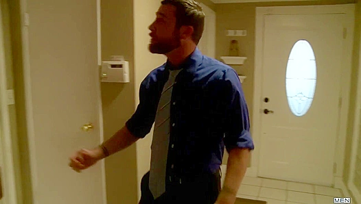Bearded Hunk Gets Dominated by Big-Cocked Jocks at School – Steamy Gay Action
