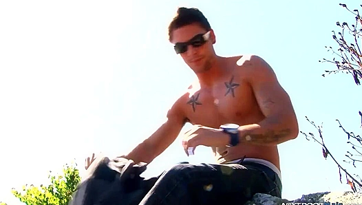 Johnny Torque Jerks Off Outside Just for His Horny Neighbor – 18+