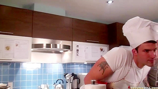 Sizzling Steamy Encounter: Trystan Bull Johan LaPointe Collide in Hot Kitchen Action – 18+