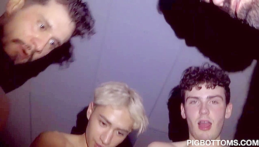 Donovin Takes Hard gangbang Action Caught on Tape – Hot Gay Porn Scene