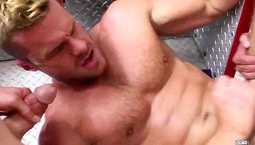 Rocco Reed Colby Jansens Hot Fireman Fantasy – Epic Blowjob Battle Cum Fest – GayPornHeat