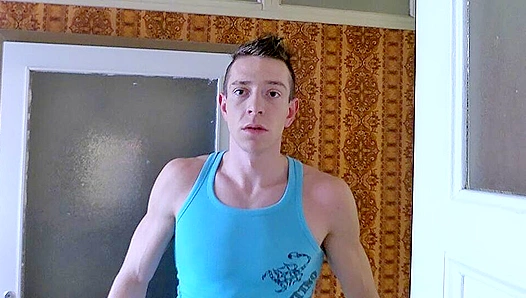 Moans Meet Muscle — Hot Stud Swallows Massive Hard Cock — DebtDandy