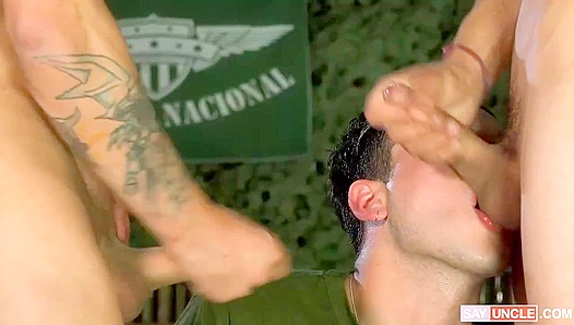 Eric Deen Takes Drill from Rodrigo El Santo – Military Hardmen Fuck Deep