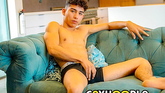 Johnny Ortega Moans Loud as He Jerks Off His Smooth Hard Cock – Live! 18+