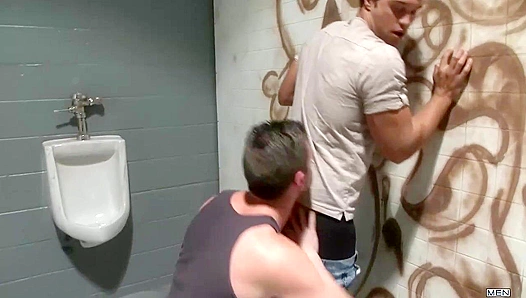 Rocco Reed Claims Andrew Stark Hard Against Bathroom Stall — Steamy Encounter