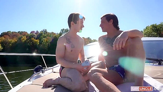Steamy Sex Aboard: Caleb Morphy Dalton Riley Fuck Wildly on Boat – 18+