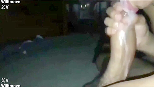 Hot Grindr Hookup: Deep-Throating 24cm Cock in the Kitchen, Swallows Load Outside