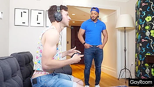 Hungry Delivery Guy Dominates Broke Gay Gamer Twink – Steamy Scene Ahead