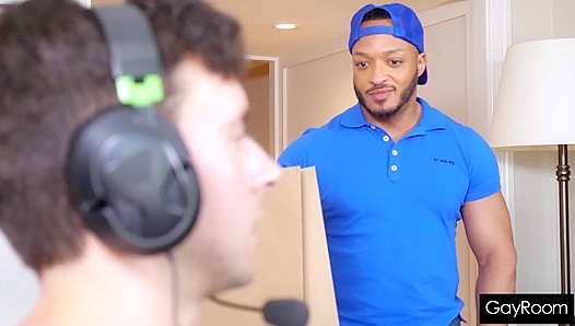 Hungry Delivery Guy Dominates Broke Gay Gamer Twink – Steamy Scene Ahead