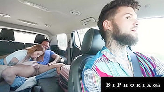 Double Trouble: Bi Hunks Take Turns Fucking Horny Hitchhiker – Biphoria