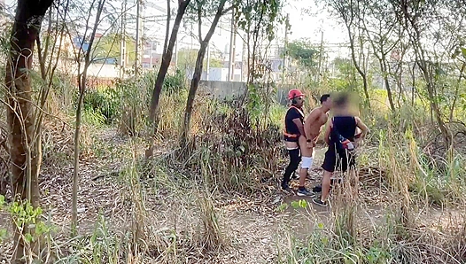 Wild Security Guard Gets Ripped Open in Steamy Forest Gang Bang – GayPornNature 18+