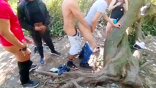 Wild Ride in the Woods: Endless Blowjob Action with Hung Buddies – 18+