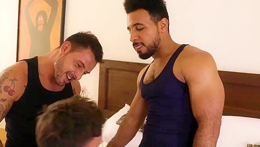 Gifted Stud Takes Double Penetration from Two Horny Stallions – Hot Duo Action