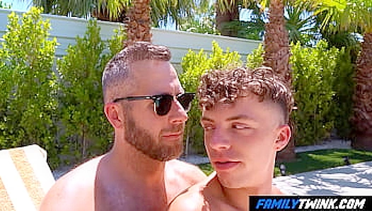 Steaming Heat Between Spicy Stepdad Curious Stepson – Poolside Lust Unleashed