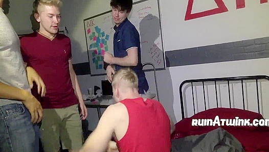 Humiliation Initiation: Geeks Bent Over for Vicious Frat – 18+