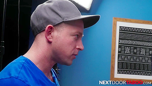 Stepbrothers First Model Shoot Becomes Wild Blowjob Scene with Justin Brandon – 18+