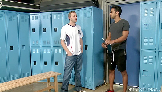 Jay Alexander Takes It Deep from Buff Trainer in Steamy Locker Room Session – 18+