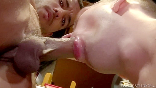 Hard Hands Meet Thick Steel: Busty ebony stud drilled deep by hunky